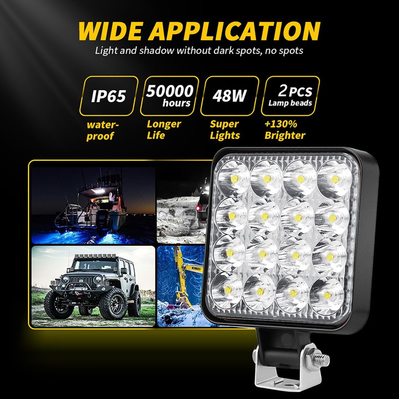 Willpower LED work light, 1 x 3.3 inch 48 W