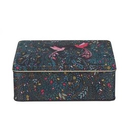 Elite Sara Miller India Birds Deep Rectangular Tin 195 x 154 x 75mm