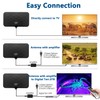 TV Antenna Indoor Digital Antenna,Portable TV Antenna for Local Channels,360°Reception,Support