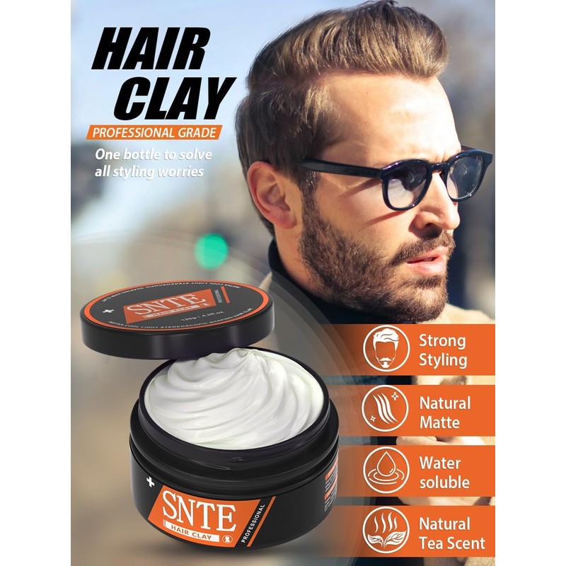 Samnyte Hair Clay Hair Wax - 4.2oz Strong Hold Hair