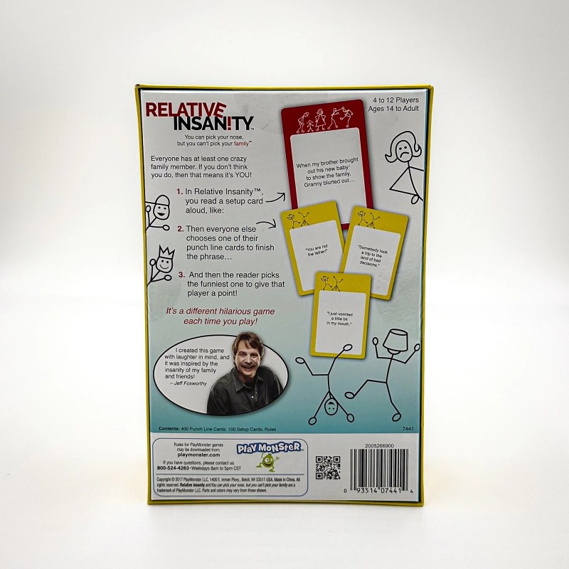 PlayMonster Relative Insanity Board Card Game Fun Family Nights 14