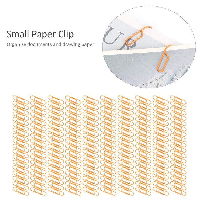 3 Boxes Paper Clip Orange Small Portable Shaped Cute Pin