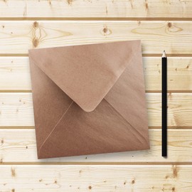 FarbenFroh® Series Square Envelopes Without Window, 15.5 x 15.5 mm Wet sealing for Wedding Cards, Invitations and More