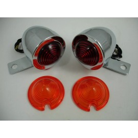 CCI LIGHT SET MARKER TURN TAIL BULLET RUNNING CHROME SINGLE ELEMENT BULB BRACKET