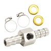 Fuel Line T Fitting Adapter 304 Stainless Steel Pressure Gauge