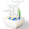 EPEECE Homie Zen Tabletop Fountain with LED Lights, Acrylic Crystal