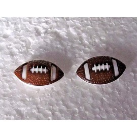 "Handmade" Football Hypoallergenic Plated Stud Earrings