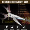 Eastrise Heavy-Duty Kitchen Scissors, Dishwasher-Safe Multi-Purpose Food Shears, Non-Slip Stainless
