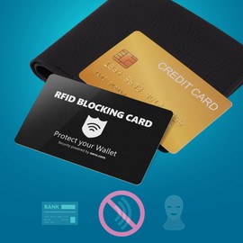 Nero The original: RFID Blocker Card NFC Protection | Protection Against Data Theft | Credit Card Protection | Blocking Cards for Wallet, Bank Card, ID Cards, Passport | No Protective Cases, black,