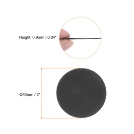 HARFINGTON 150pcs Round Adhesive Felt Circles, 50mm 2" Pre Cut Non-Woven Mini Felt Fabric Circles for DIY Sewing Handcraft Cut Projects, Black