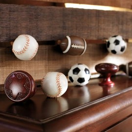 Rok Hardware Go Team Collection Soccer Football Tennis Baseball Golf Basketball Ball Sport Cabinet Kitchen Home Decor Drawer Door Knob (1, Tennis Ball Knob)