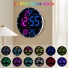 12" Large Digital Wall Clock with 12 RGB Colors &