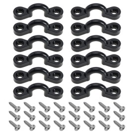 Be In Your Mind 12 Pcs Kayak Deck Loops Nylon Pad Eye Tension Portable Kayak Pad Eyelets Set with 24 Screws for Kayak Canoe Replacement Parts