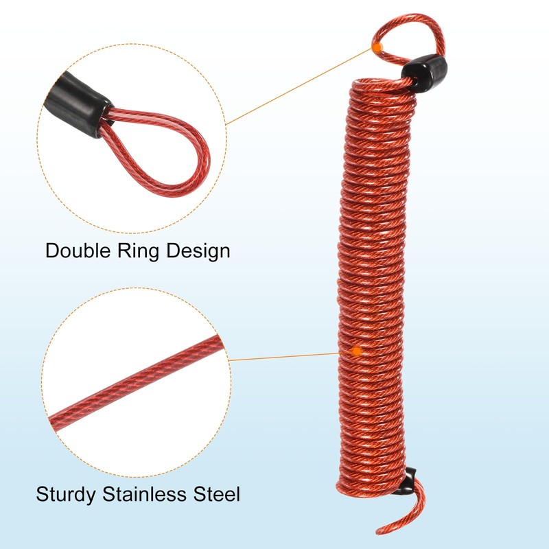sourcing map Reminder Cable, Disc Lock Reminder Cable Security Steel