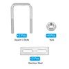 PATIKIL M8x40x65mm Square U-Bolts Kit, 2Set 304 Stainless Steel Square