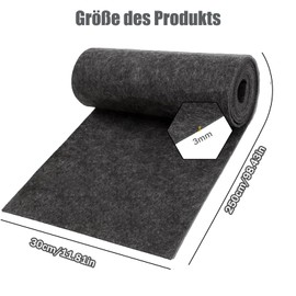 CAIJ Felt Roll, 30 cm x 250 cm x 3 mm Felt Mat Polyester Felt Underlay Stretch Fabric Felt Fabric for Crafts for DIY Storage Bag Felt Underlay Patchwork Sewing Crafts Decoration