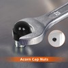 MewuDecor 1/4-20 Acorn Cap Nuts, 304 Stainless Steel 18-8, Black
