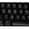 Dvorak Simplified New Keyboard Decals with Yellow Lettering ON Transparent