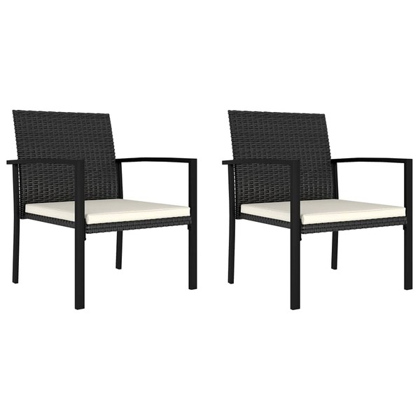 Udorich Patio Dining Chairs Set of 2, Rattan with Cream