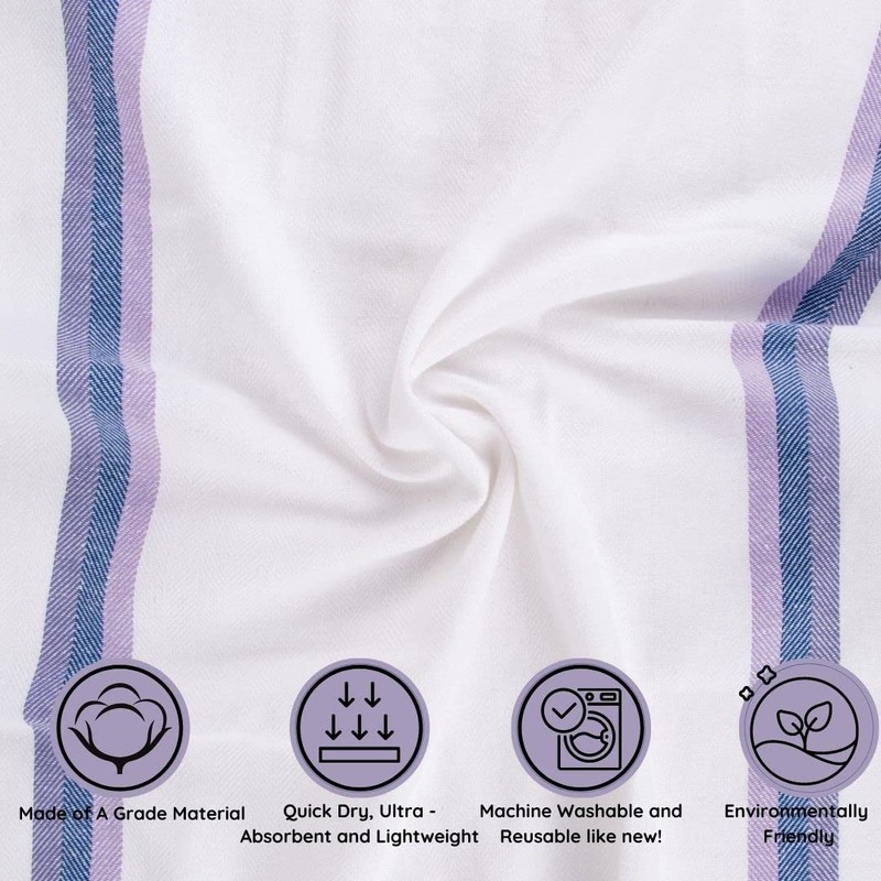 Pagnanno Tea Towels, Soft and Absorbent – Multi Pack of