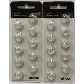 Oticon 2 Packs Oticon miniFit 10mm Power Domes For Hearing Aids. 20 Domes Total.