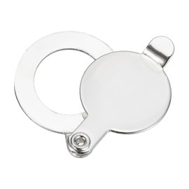 PATIKIL Door Viewer Cover Peephole 14 mm Inner Diameter Door Hole Cover Without Sticker Peephole Cover Privacy Screen for Door Viewer, Glossy Chrome