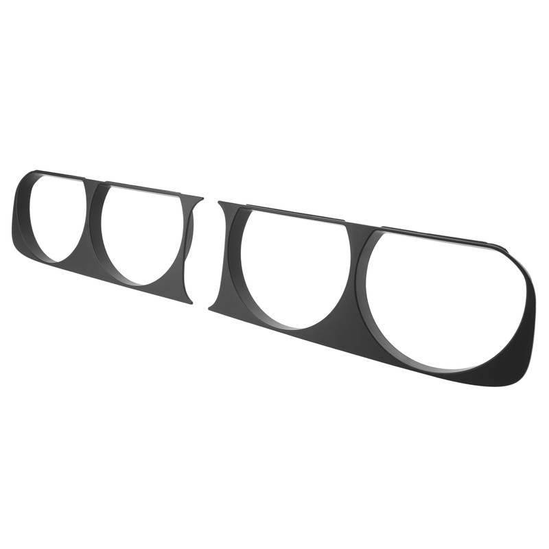 HECASA Headlight Bezels Pair Compatible with 2008-2014 Dodge Challenger Black