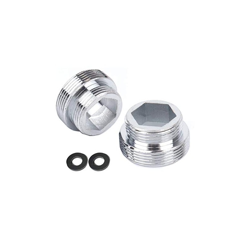 2pcs Metal Faucet Adaptor, HATOOLHA® Tap Aerator Connector Brass Thread
