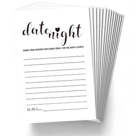 KRUCVOJO 50 Date Night Ideas Cards-Advice and Wishes Cards -Date Night Ideas Great Gifts for Bridal Shower, Wedding, Bride and Groom, Bachelorette Party,4 x 6 Inches.