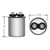 Motor Run Capacitor Round 30 uf MFD 370 Volt VAC