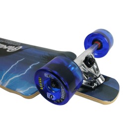 Paradise Longboard Drop Down Complete Cruiser Skateboard, Stormy Beach, 10" x 40"