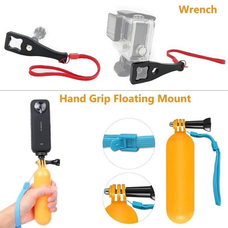 YEHOLDING Action Cam Mount Kit for Insta360 X4/X3/X2/Ace Pro/Ace, Backpack
