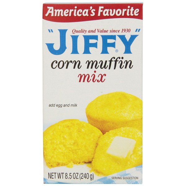 Jiffy Muffin Mix Corn, 8.5-Ounce Boxes (Pack of 24)