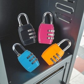 3-Digit Combination Padlock for School & Personal Lockers Padlock Yellow 3ea