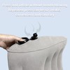 Inflatable Lumbar Waist Pillow PVC and Flocking Press Gray Inflation