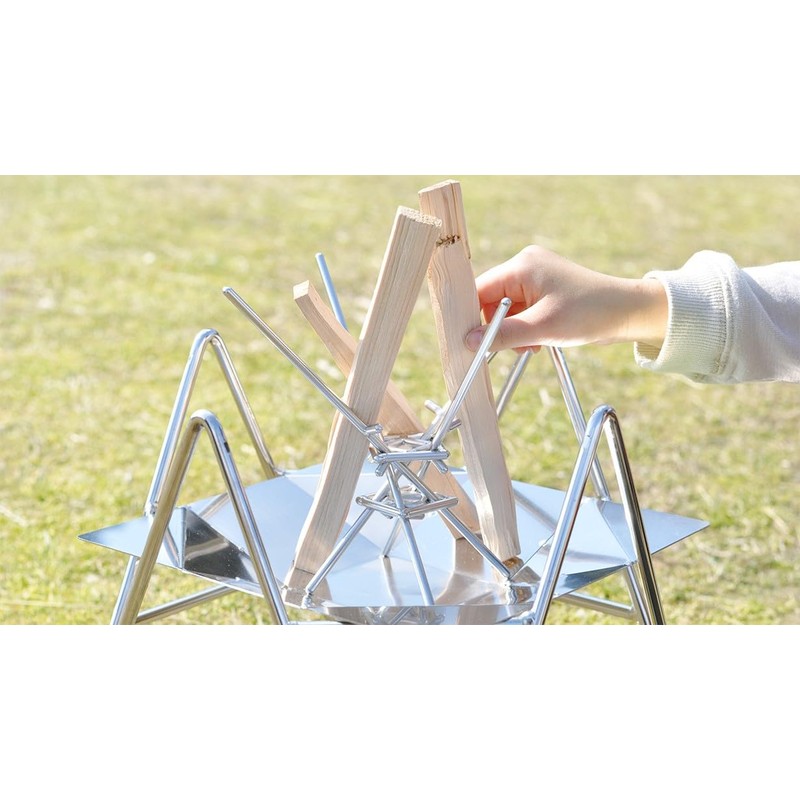 Saslaw Makitate (Medium) Bonfire Goods Compact Firewood Stand for Bonfire