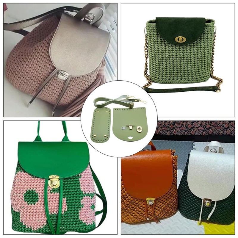 CALFOVERA 3PCS Crochet Purse Base Making Kit Oval Handbag Bottom