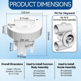 SUFULUNO Pool Hot tub Jet Wrench SP1434T Compatible with Hay-Ward Jet-Air III SP1434 - Pool Jet Removal Tool for Pool Spa Jet Nozzle