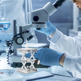 Laboratory Lifting Table, 100 x 100 mm Scissor Jack, Laboratory Scissor Jack, Lifting Table, Laboratory Scissor Lift, Adjustable Laboratory Stand, Stainless Steel Manual Lifting Platform Stand