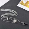 MJartoria Gothic Necklaces Chakra Sun and Moon Charm Pendant Layered