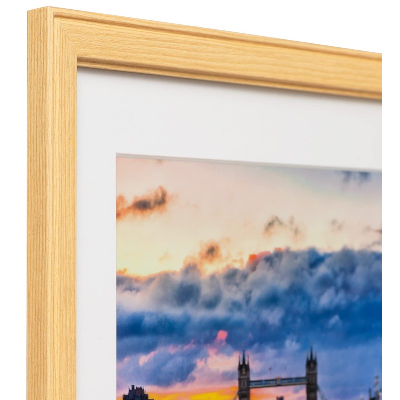 Kenko Cosmos MCM-6-NA 6-Piece Wood Picture Frame, Natural Glass Front