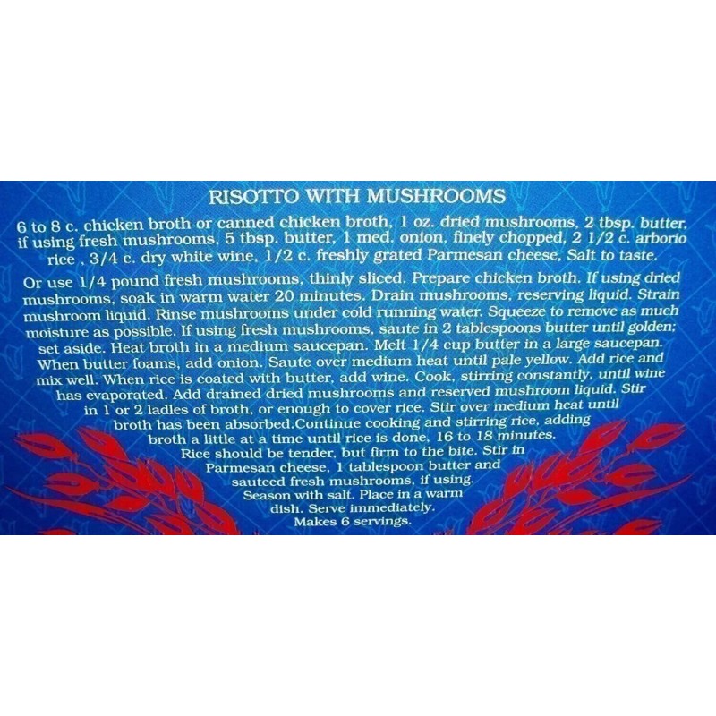 Supremo Italiano 100 % Arborio Rice 101 % Arborio Rice