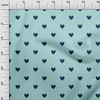 oneOone Velvet Light Blue Fabric Hearts Heart Quilting Supplies Print