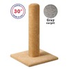 30" Tall Cat Scratching Post Gray Carpet, Made in USA
