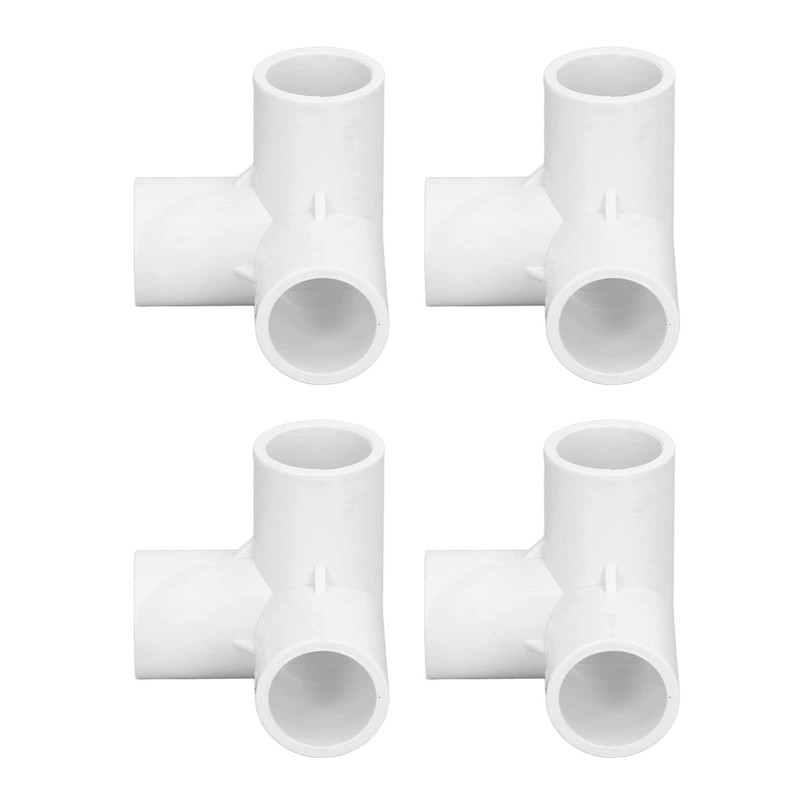 10PCS 3 Way Pipe Fittings Pipe Connectors PVC Plastic Right