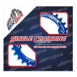 RocRide Narrow Wide Chainring 104 BCD for 9/10/11 Speed with 4 Bolts