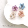 VINGTAINE H7549-WH- Hair Clip, Hair Clip, Flower, Mini, Petite, Cute