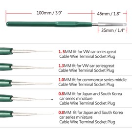 Aramox Terminal Release, 5 Pcs(1 Set) Automotive Wire Harness Terminal Socket Plug Pin Removal Tool Kit for Durable High Quality Long Life