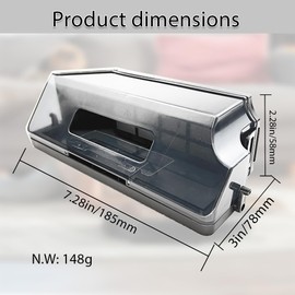 Ytaland Replacement Dust Tank bin Box for Ecovacs Deebot X1 Omni / T10 Turbo Robot Vacuum Cleaner Parts (1 Dust Collection Box + 1 Filter)