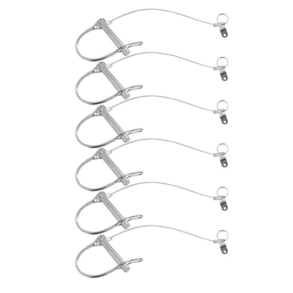 HILILON Trailer Hitch Pin 3/8"x2-3/4" Plastic Coated 11" Tether Steel